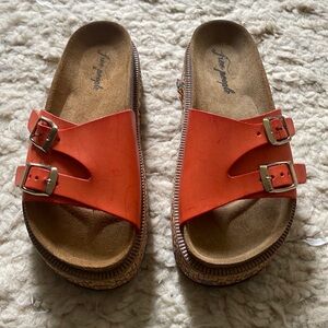 Free People Leather Platform Sandals